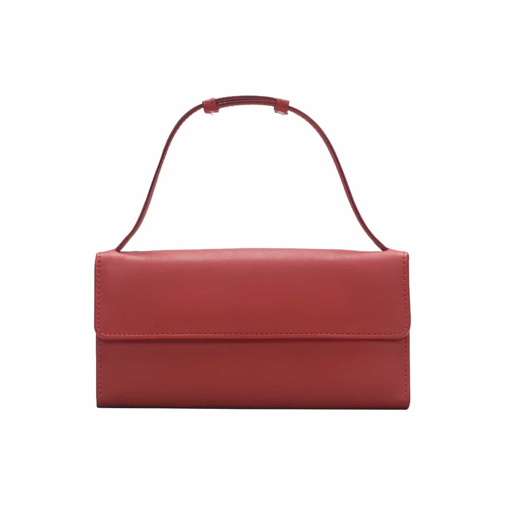 Fifth Avenue Leather Tote Bag Red