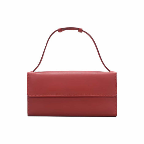 Fifth Avenue Leather Tote Bag Red