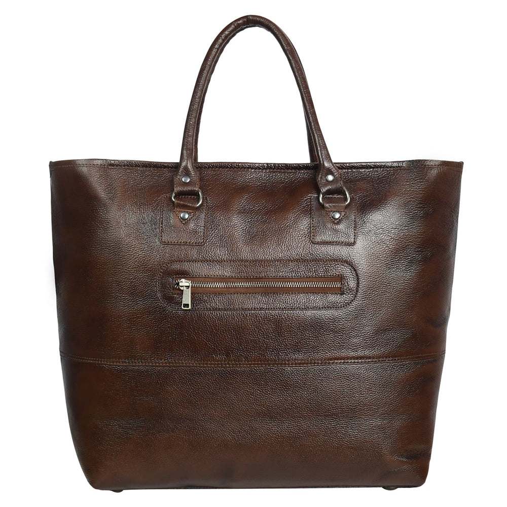 Fifth Avenue Leather Tote Bag