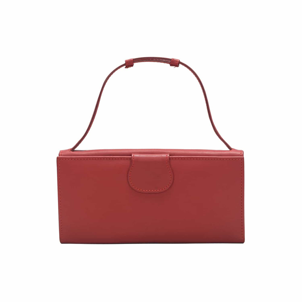 Fifth Avenue Leather Tote Bag Red