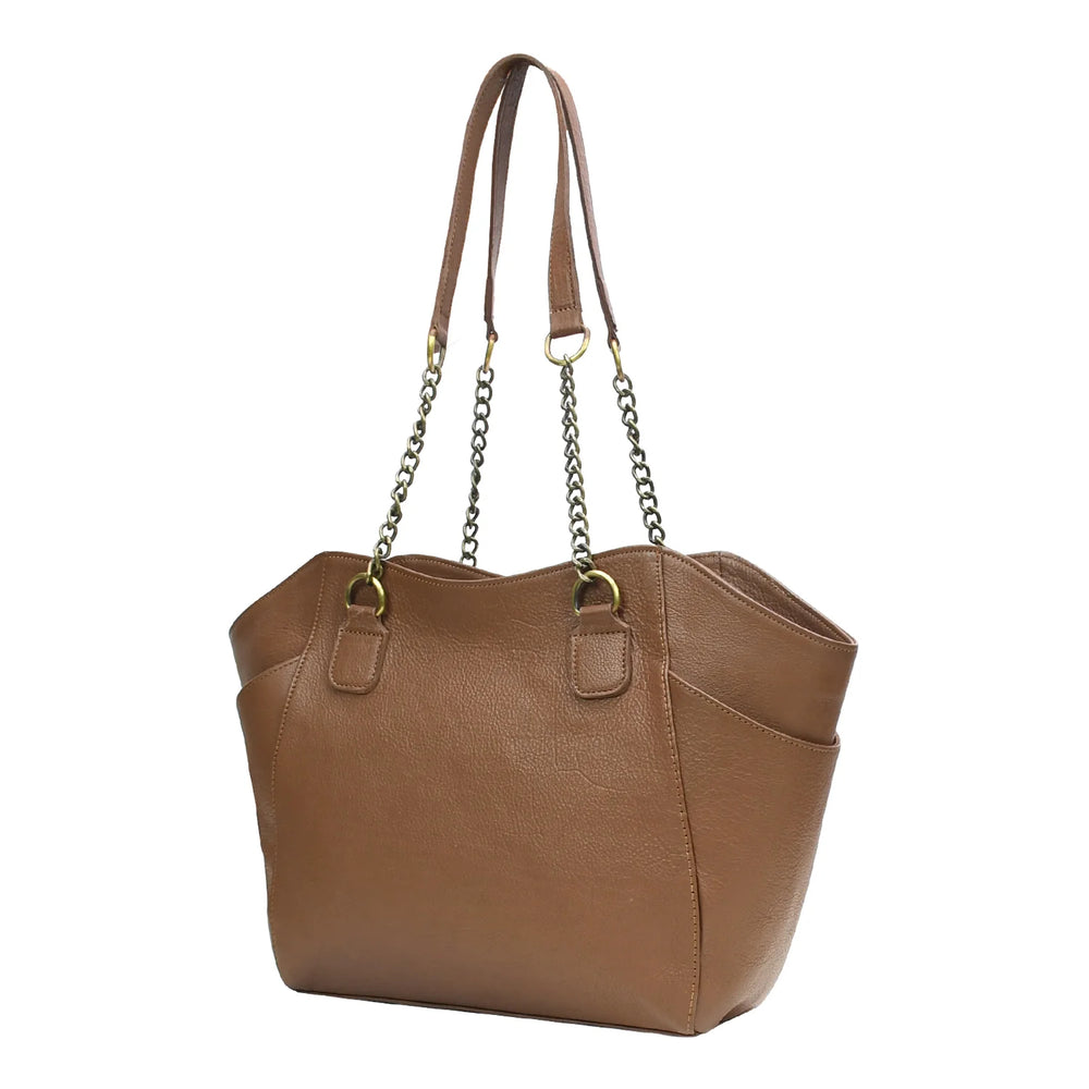 Designer Canvas Shoulder Brown Bag