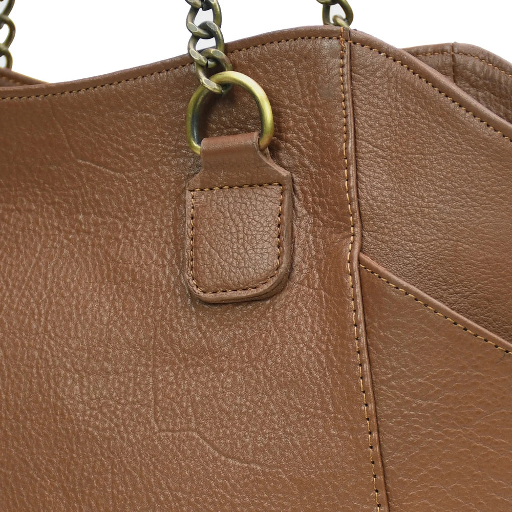 Designer Canvas Shoulder Brown Bag