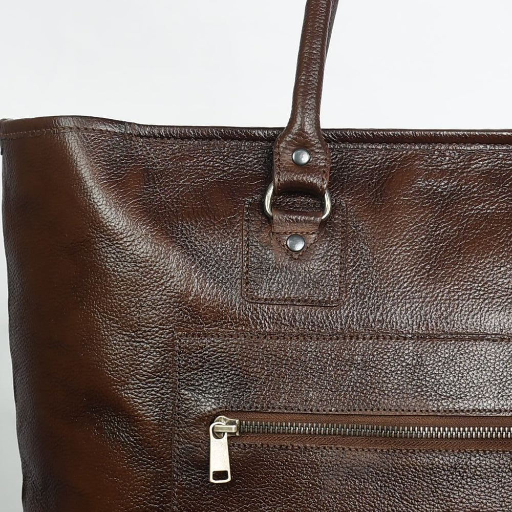 Fifth Avenue Leather Tote Bag