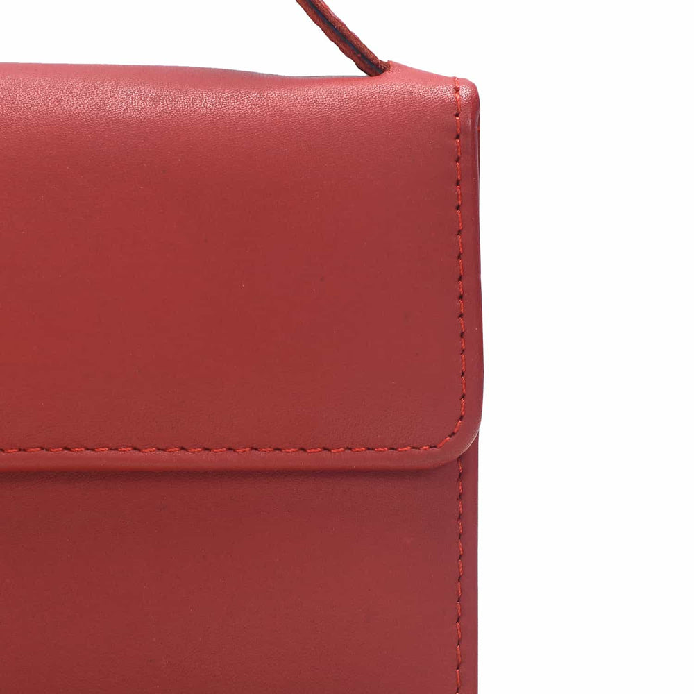 Fifth Avenue Leather Tote Bag Red
