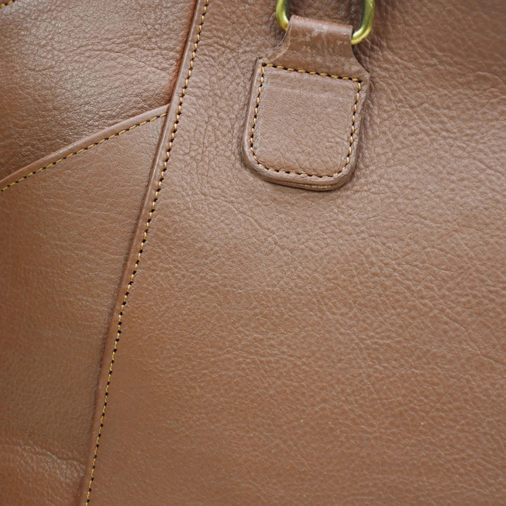 Designer Canvas Shoulder Brown Bag