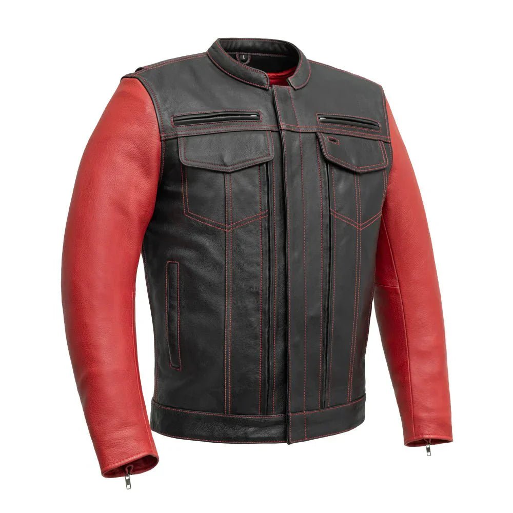 Statue Stride Men's Leather Motorcycle Jacket