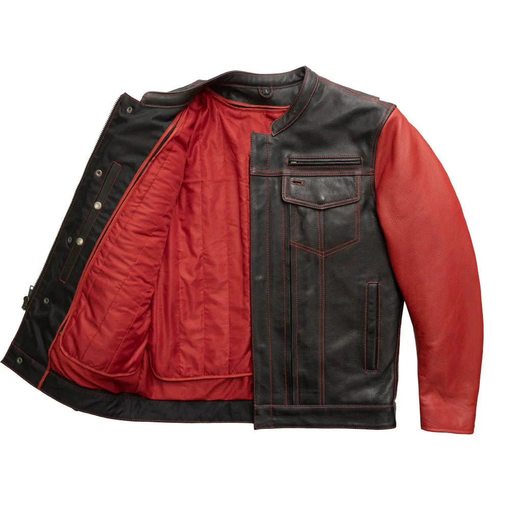 Statue Stride Men's Leather Motorcycle Jacket