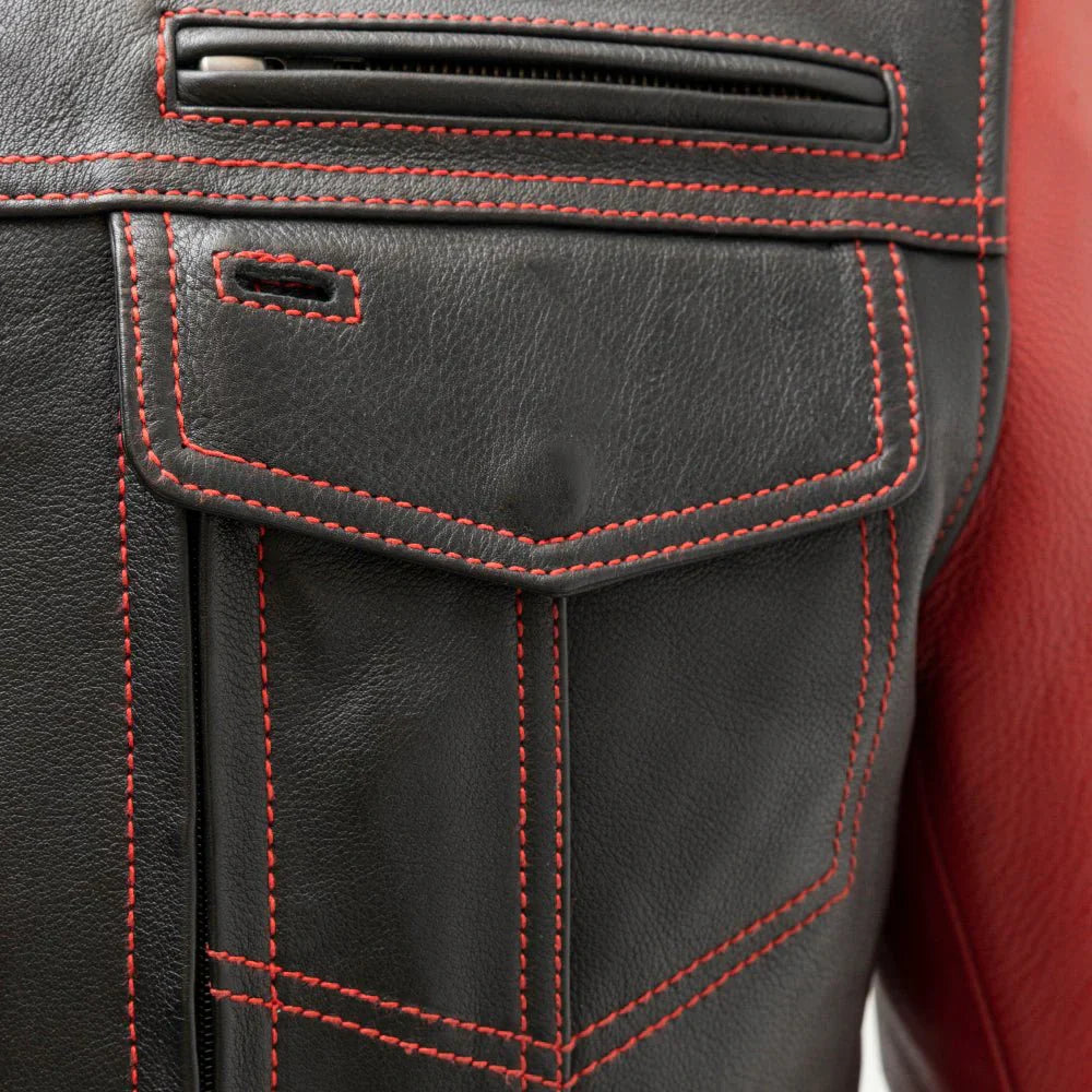 Statue Stride Men's Leather Motorcycle Jacket