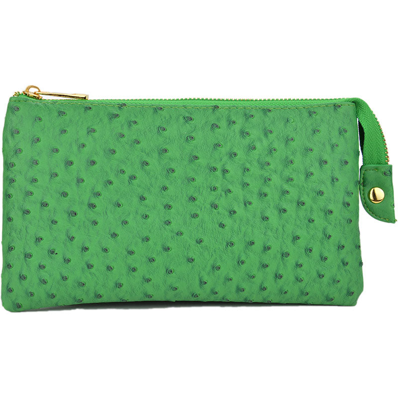 Ostrich Luxe Wristlet
