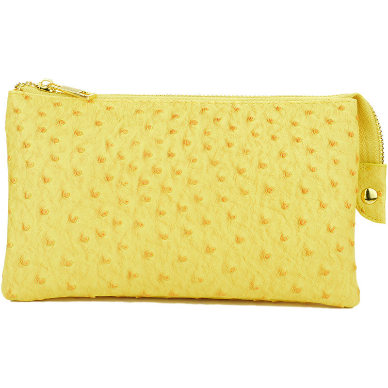 Ostrich Luxe Wristlet