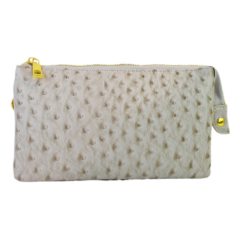 Ostrich Luxe Wristlet