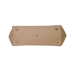 Fifth Avenue Leather Tote Bag Light Beige