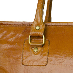 Fifth Avenue Leather Tote Bag Light Tan