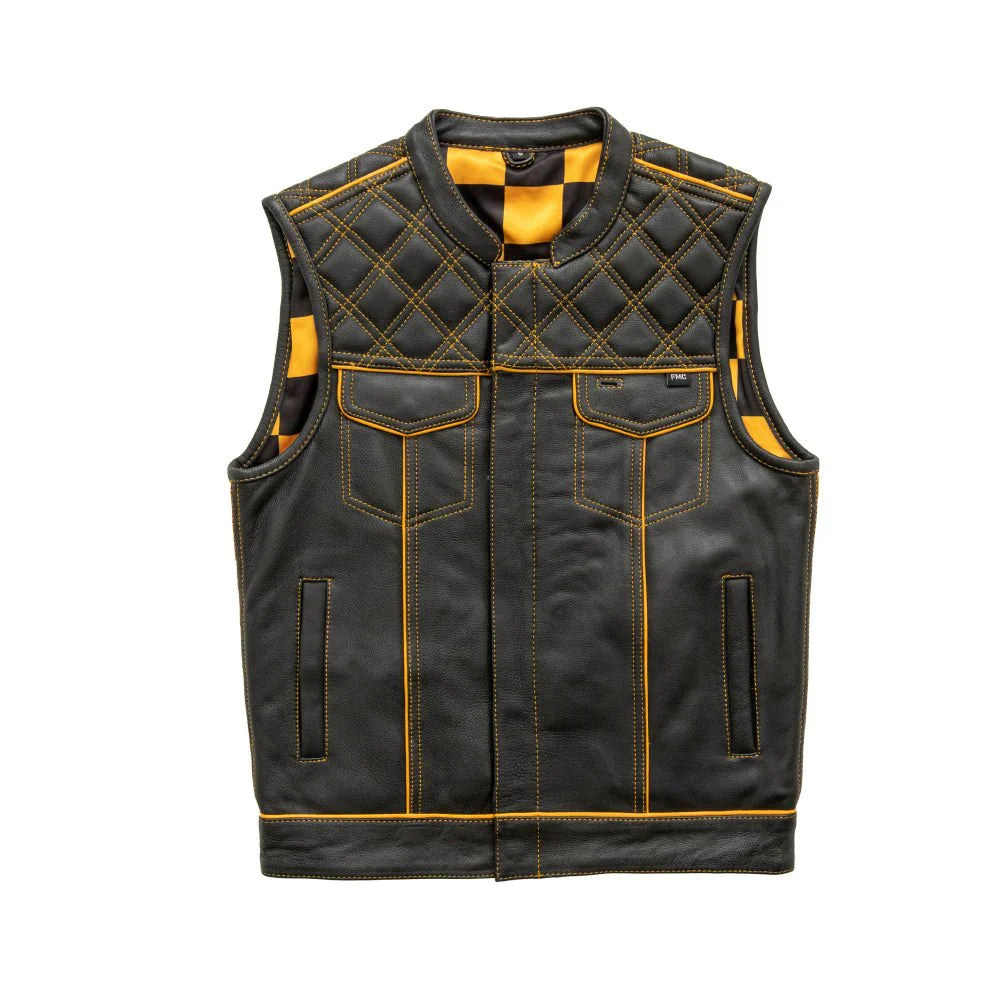 Crimson Forge Men's Motorcycle Leather Vest