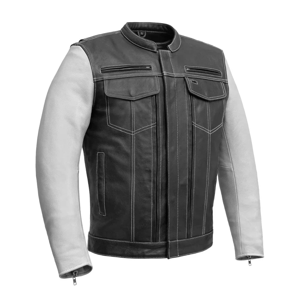 Statue Stride Men's Leather Motorcycle Jacket