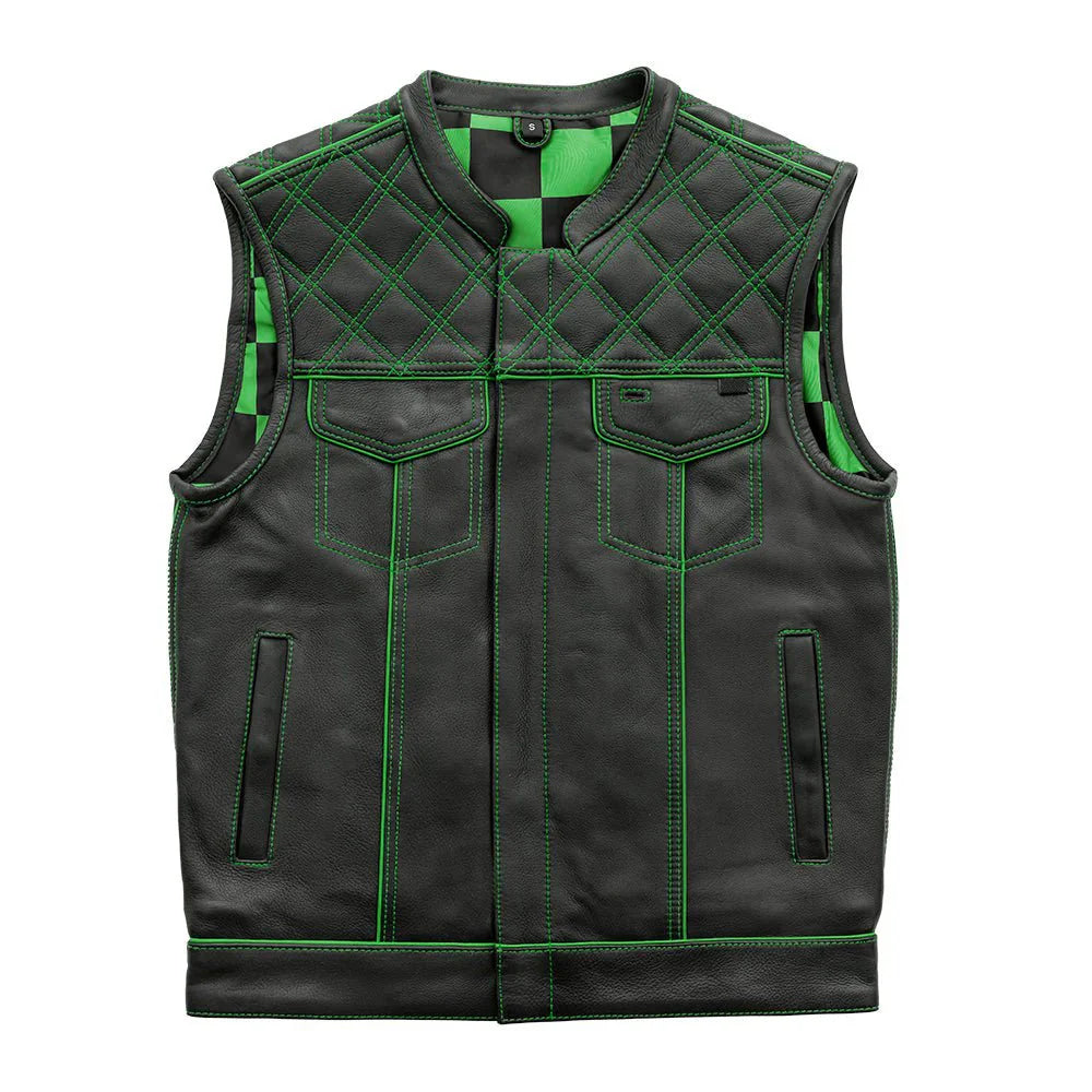 Stormborn Men's Motorcycle Leather Vest