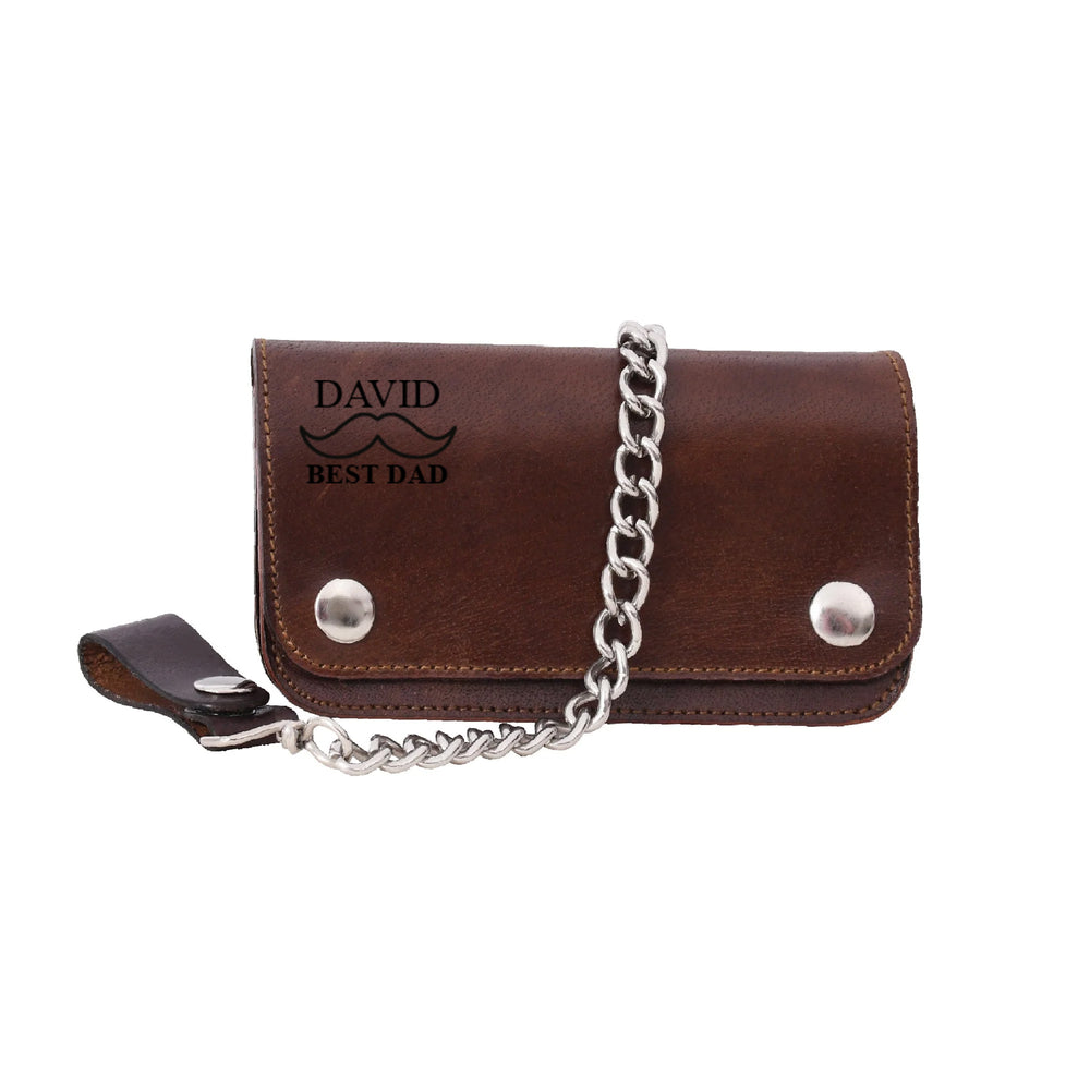 Black Small Leather Trucker Wallet