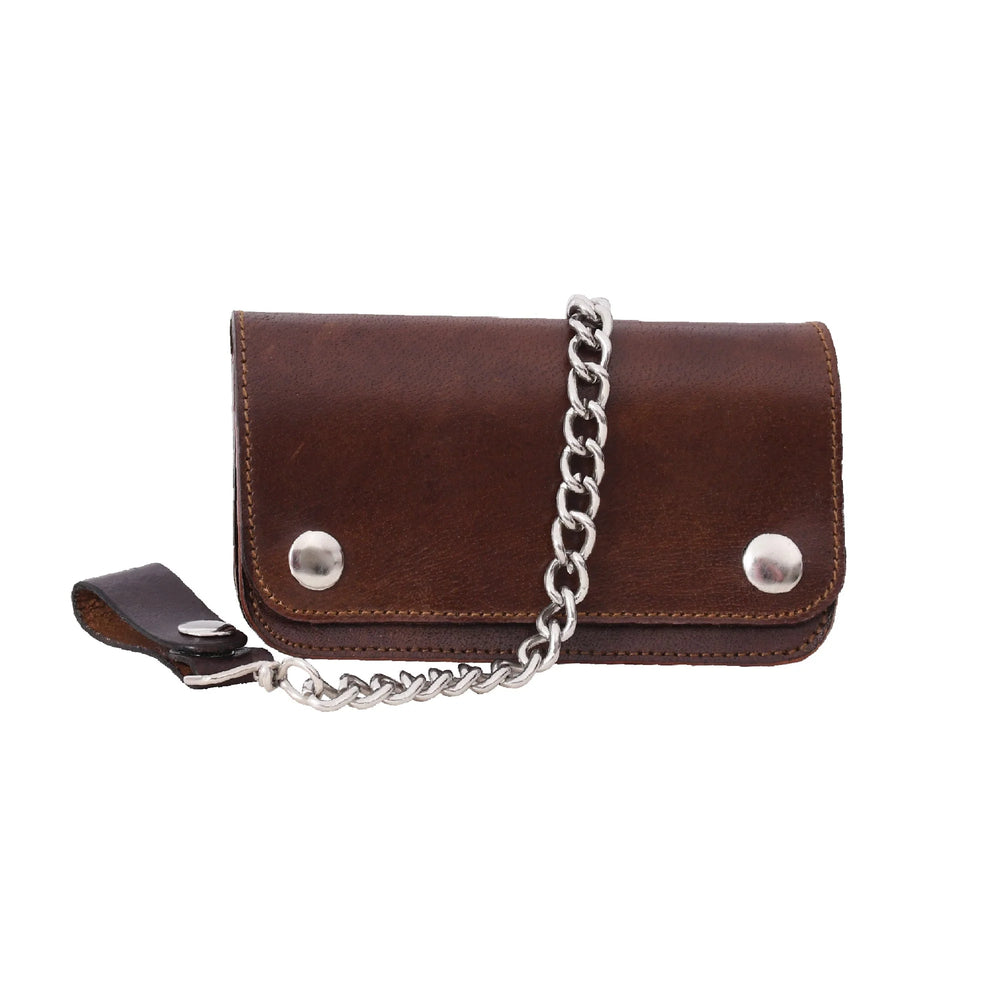 Black Small Leather Trucker Wallet