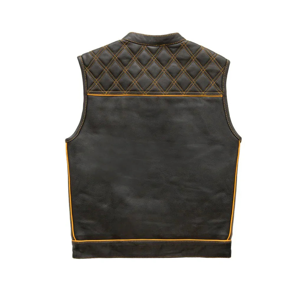 Crimson Forge Men's Motorcycle Leather Vest