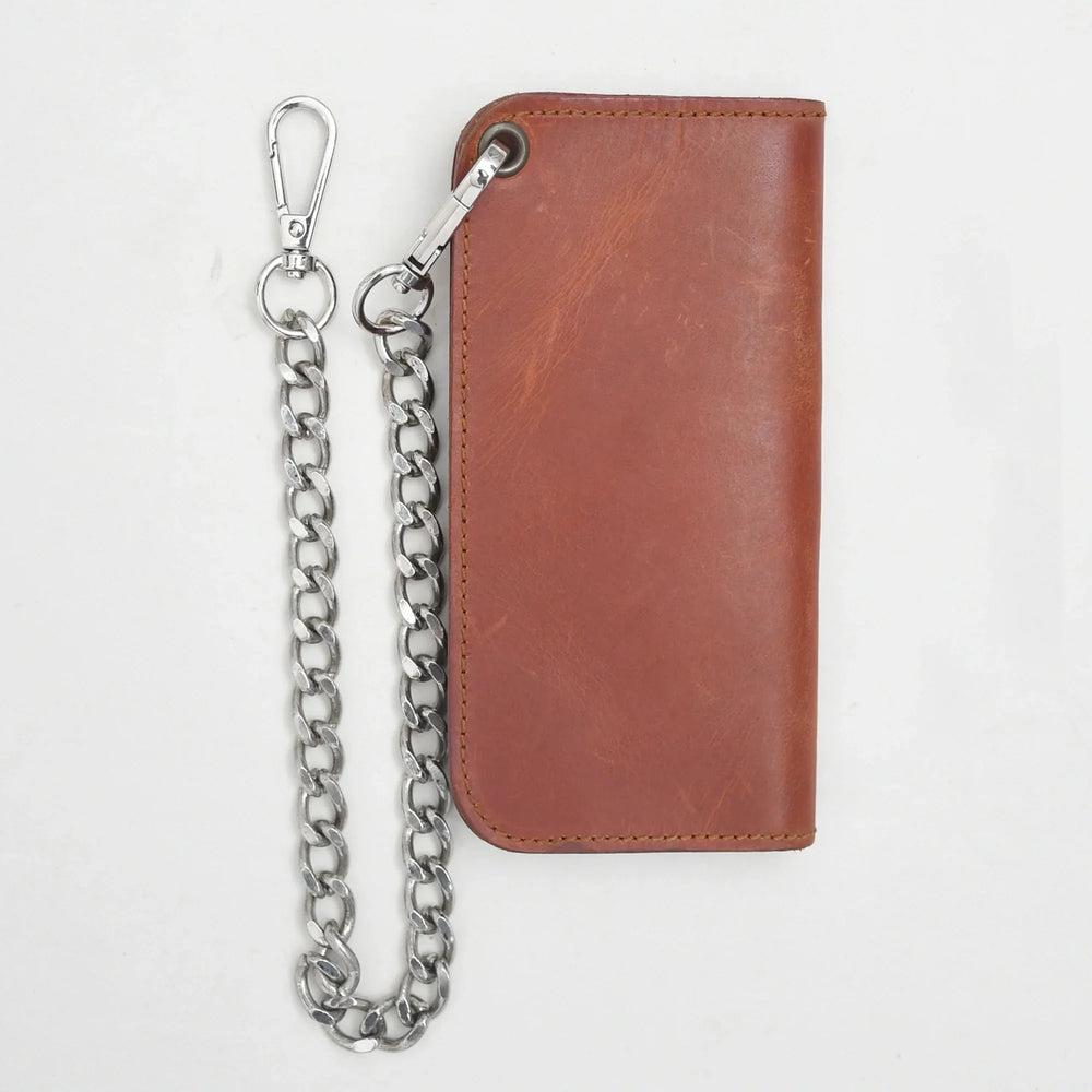 LARGE TRUCKER - Vegetable Tanned Leather Wallet Coffee