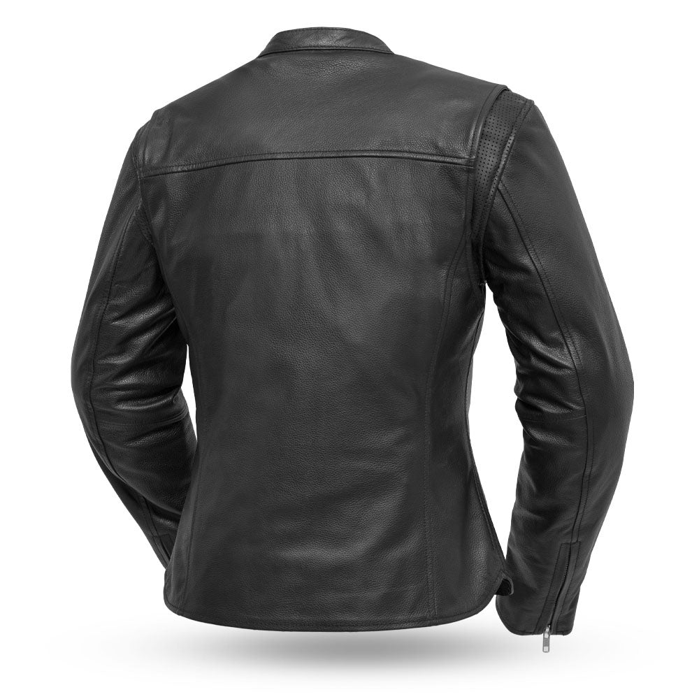 Thunder Rose Women's Leather Motorcycle Jacket