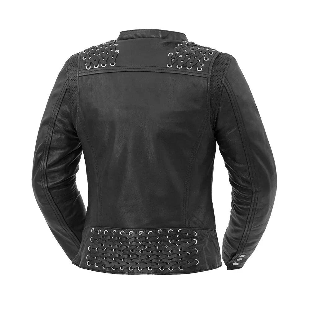 Storm Fury Women's Motorcycle Leather Jacket