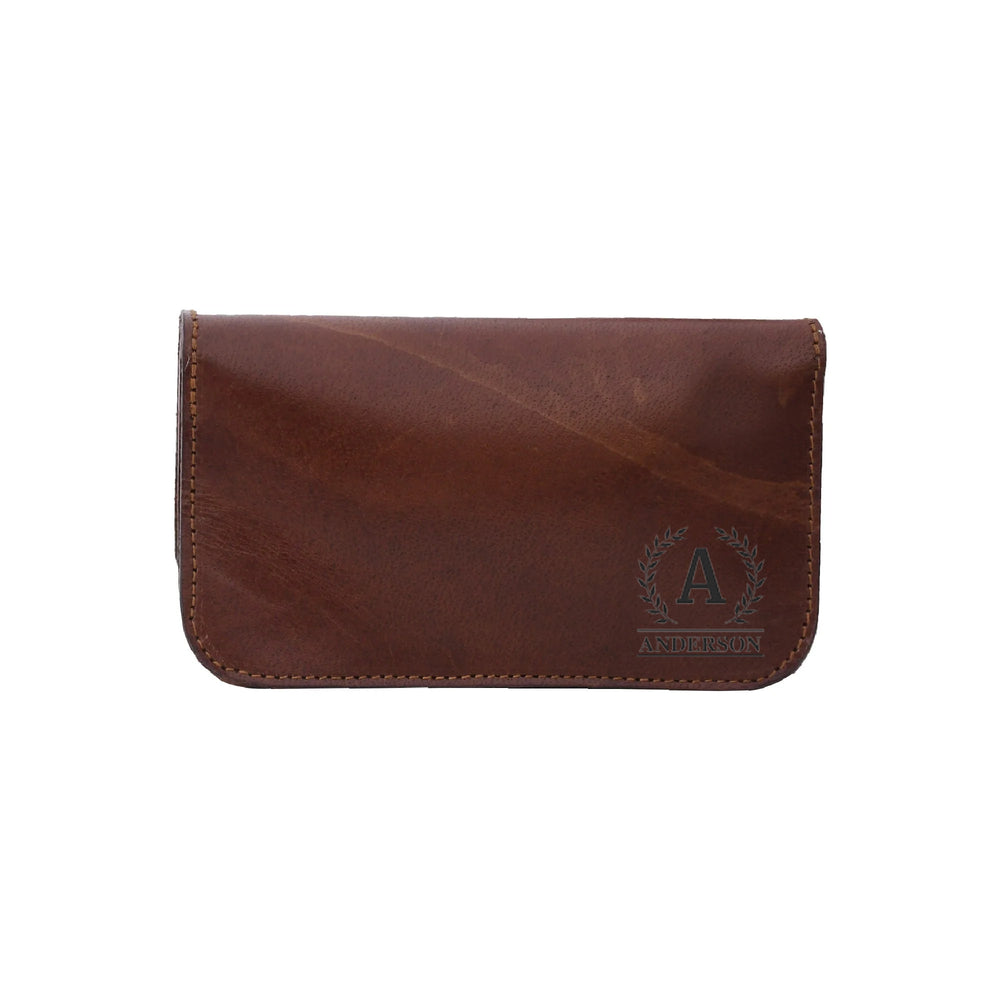 Black Small Leather Trucker Wallet