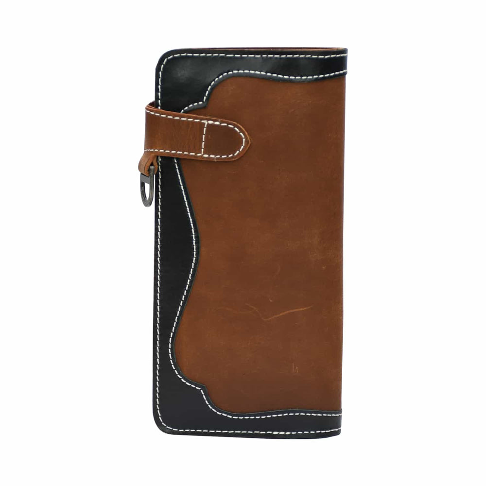 Breast Secretary Wallet Cognac Black