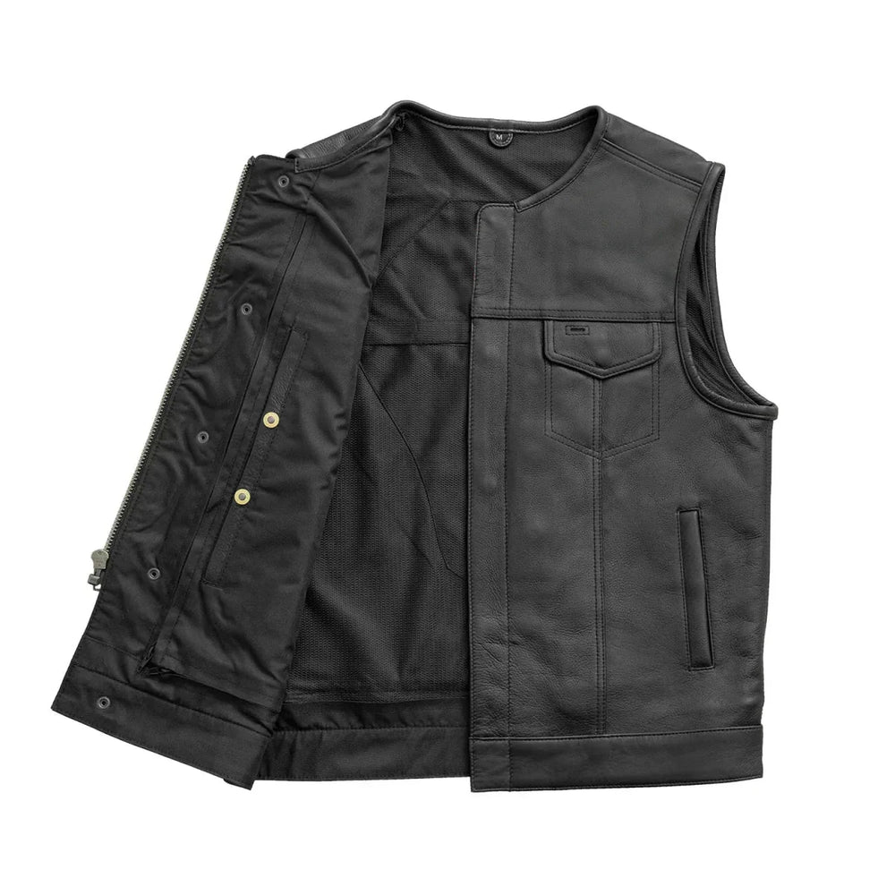 Manhattan Noir Men's Motorcycle Leather Vest