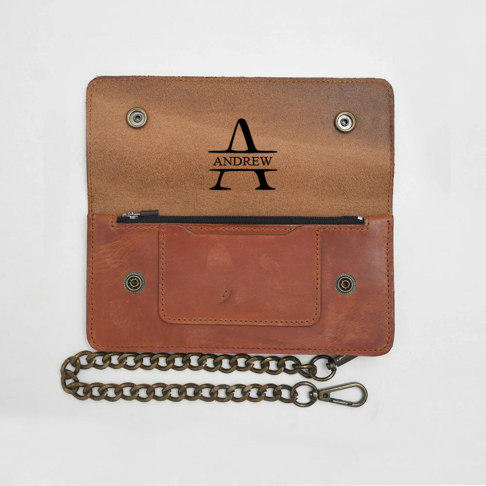 LARGE TRUCKER - Vegetable Tanned Leather Wallet Coffee
