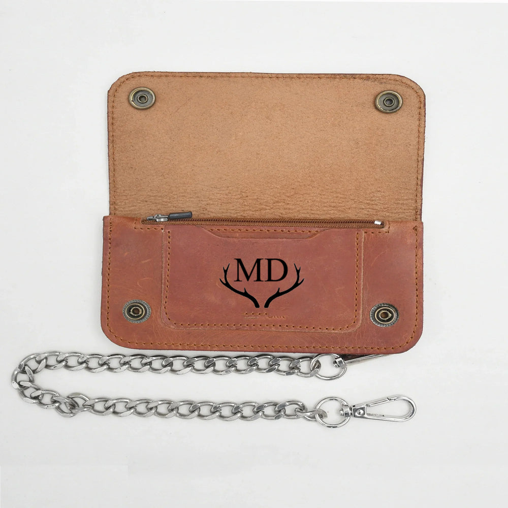 LARGE TRUCKER - Vegetable Tanned Leather Wallet Coffee