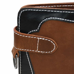 Breast Secretary Wallet Cognac Black
