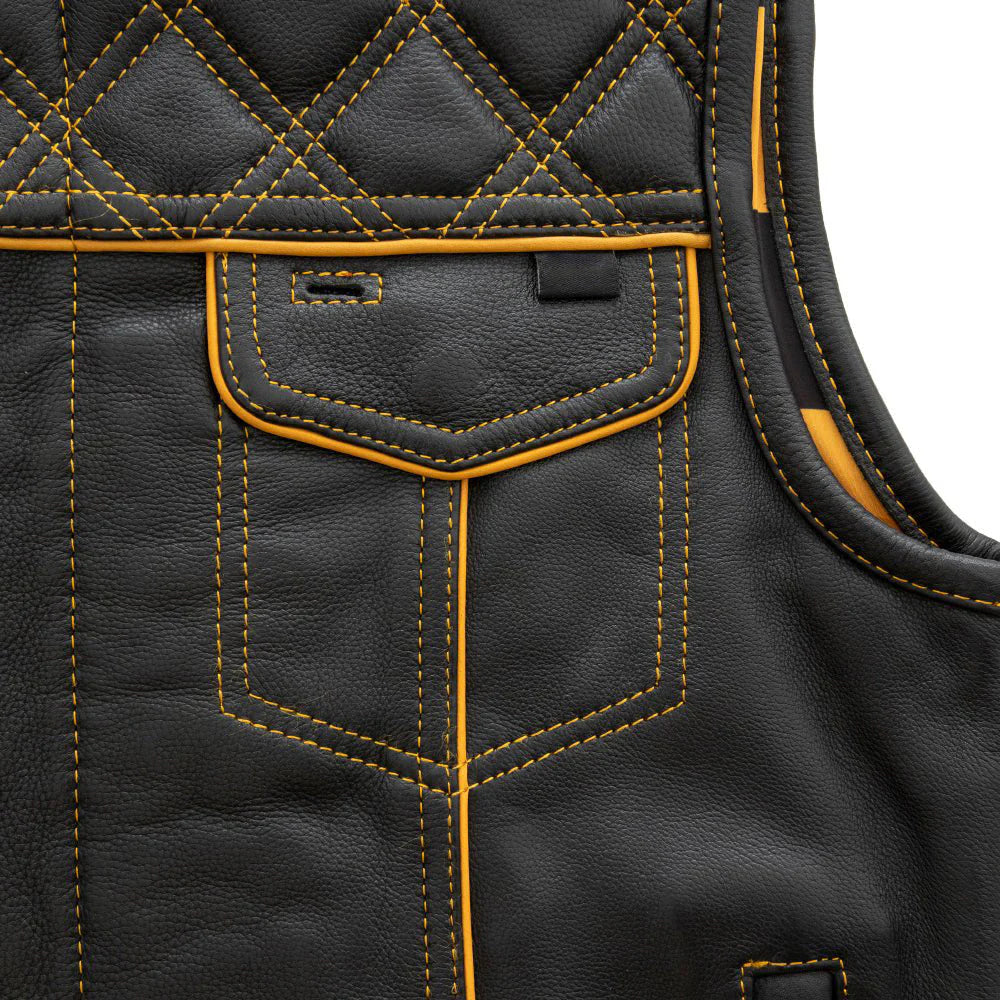 Crimson Forge Men's Motorcycle Leather Vest