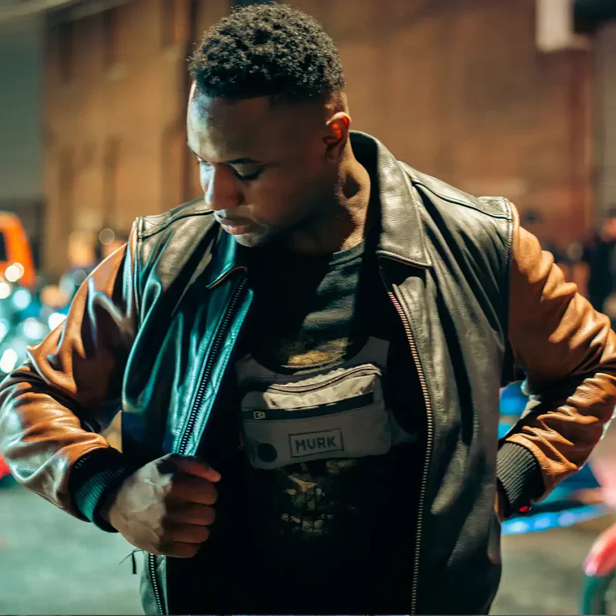 Moto Bomber - Men's Genuine Leather Jacket