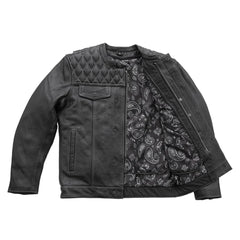 SoHo Shadow Men's Leather Motorcycle Jacket