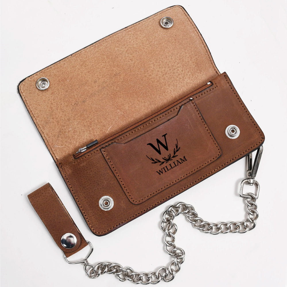 LARGE TRUCKER - Vegetable Tanned Leather Wallet Brown