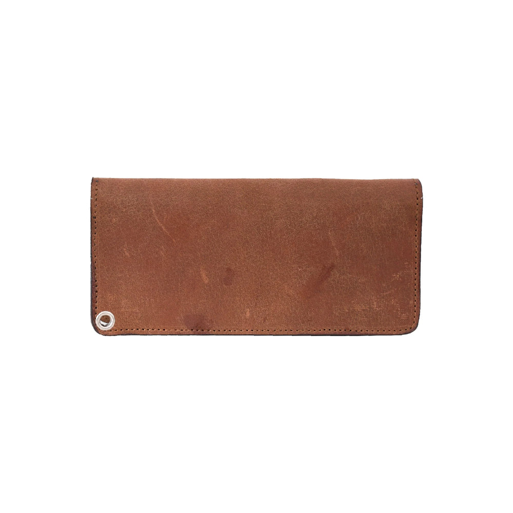 LARGE TRUCKER - Vegetable Tanned Leather Wallet Brown
