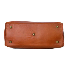 Fifth Avenue Leather Tote Bag Orange