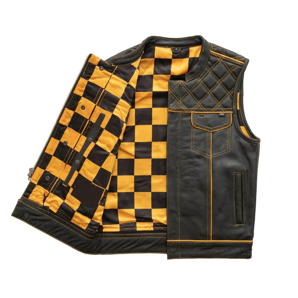 Crimson Forge Men's Motorcycle Leather Vest