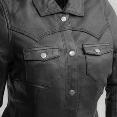 Onyx Women's Leather Motorcycle Shirt