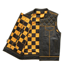 Crimson Forge Men's Motorcycle Leather Vest