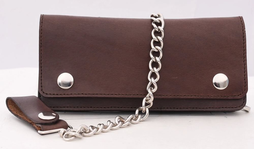 LARGE TRUCKER - Vegetable Tanned Leather Wallet Beige