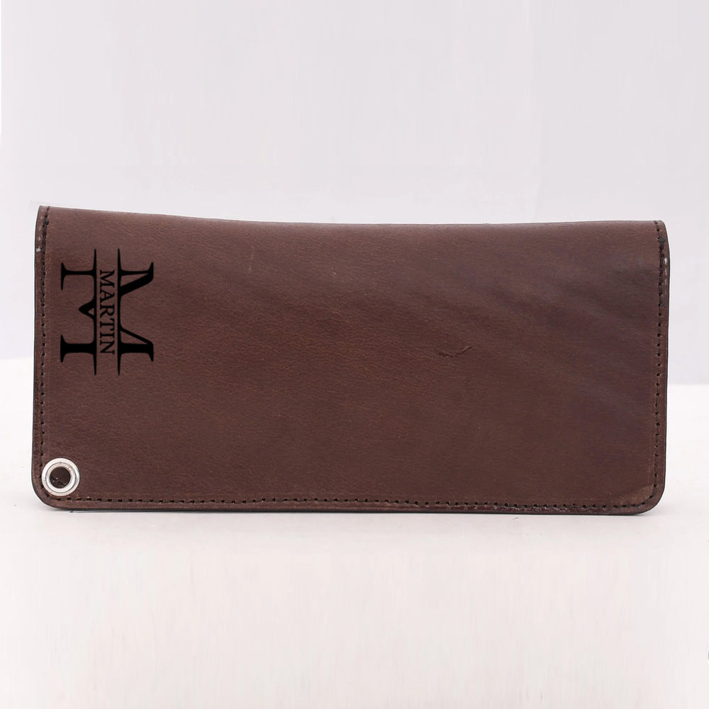 LARGE TRUCKER - Vegetable Tanned Leather Wallet Beige