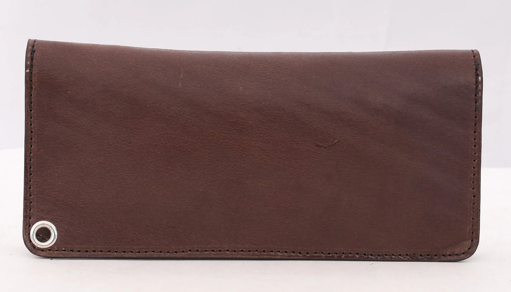 LARGE TRUCKER - Vegetable Tanned Leather Wallet Beige