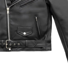 Shockwave Chic Women's Vegan Leather Motorcycle Jacket