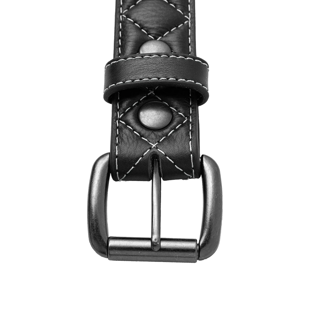 Ivory Trail Quilted Leather Belt