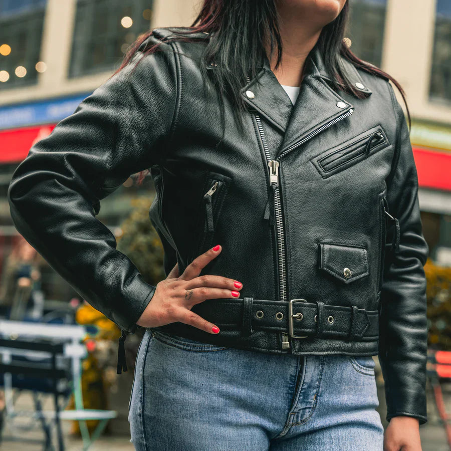 Siren Black Women's Motorcycle Leather Jacket