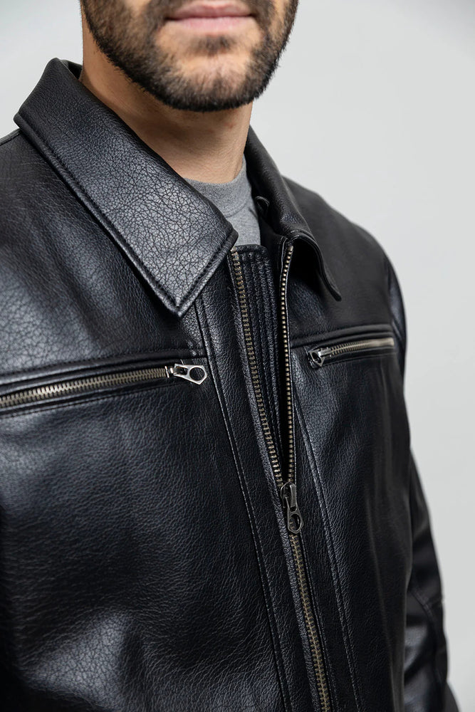 MonoEdge Men's Vegan Faux Leather Jacket