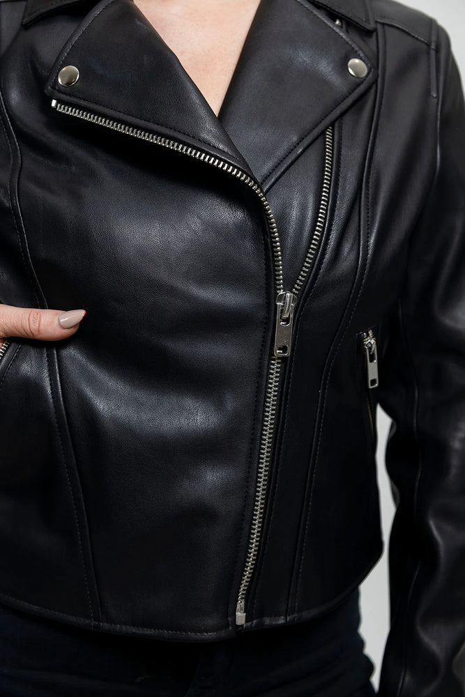 GreenGlam Women's Vegan Faux Leather Jacket