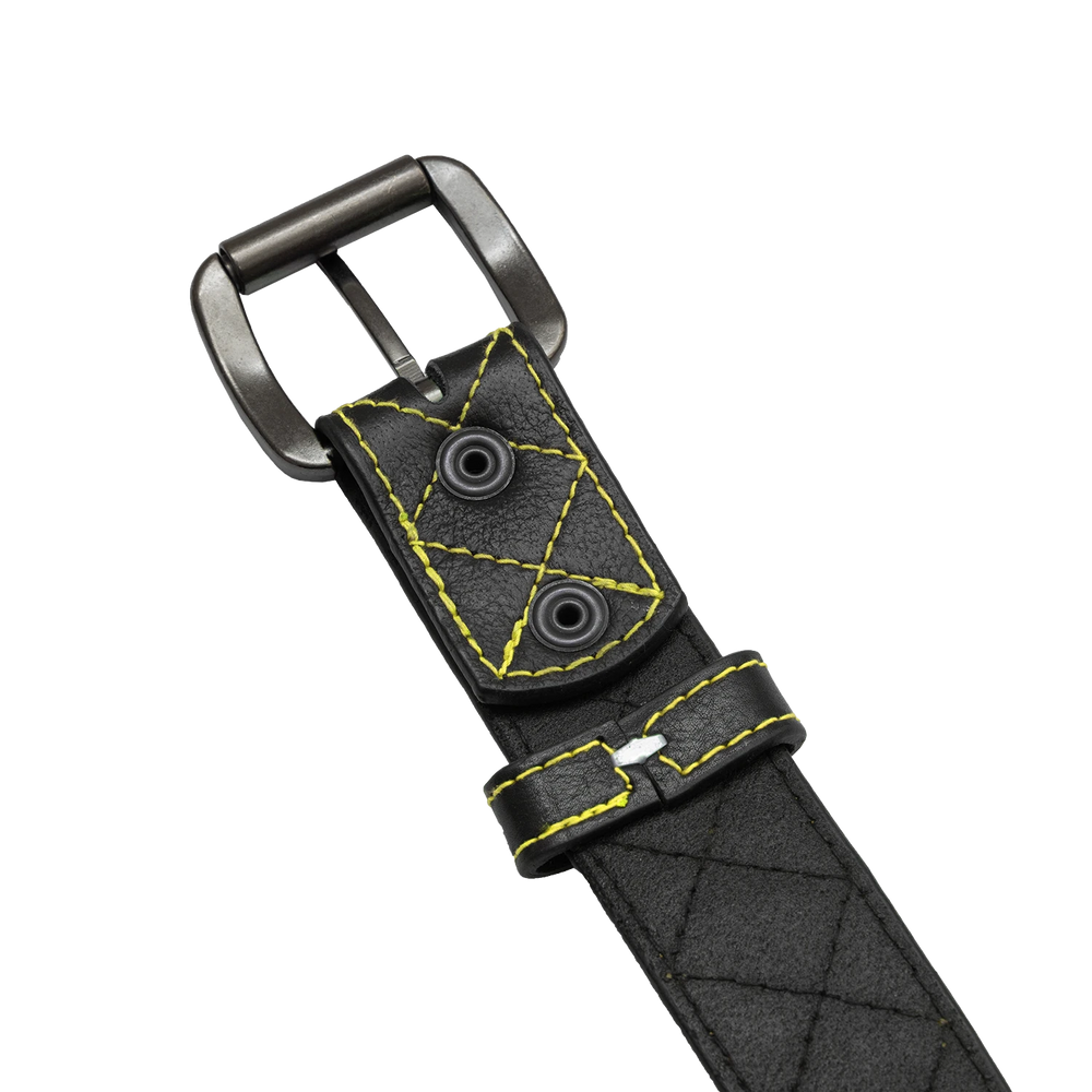 Solar Flare Quilted Leather Belt